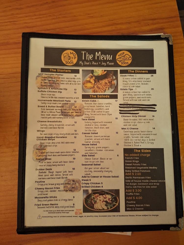 My Dad's Place Menu image 3